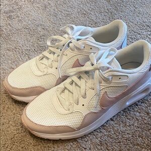 Nike Women's White and Light Pink Sneakers